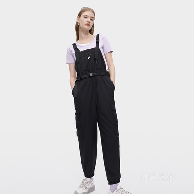 女子潮流运动宽松背带裤