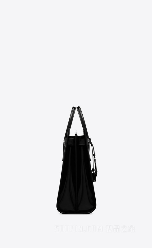 SAC DE JOUR薄款大号釉面皮革手袋