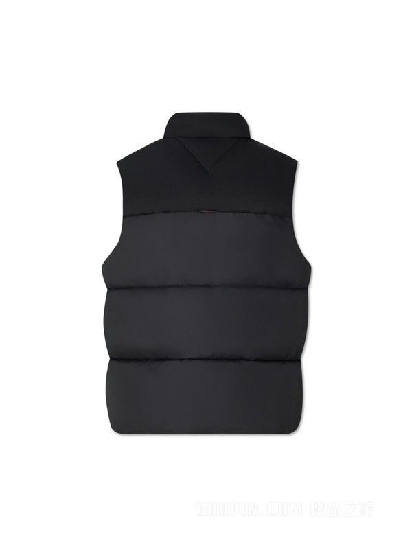 23新款秋冬男装简约LOGO贴片拼接立领合身版背心MW0MW32769