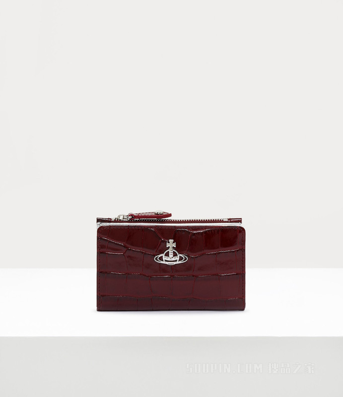 Crocodile Slim Flap Card Holder