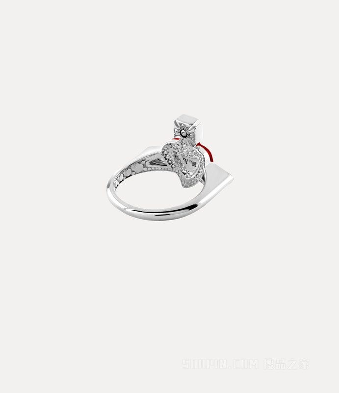 New Diamante Heart Ring