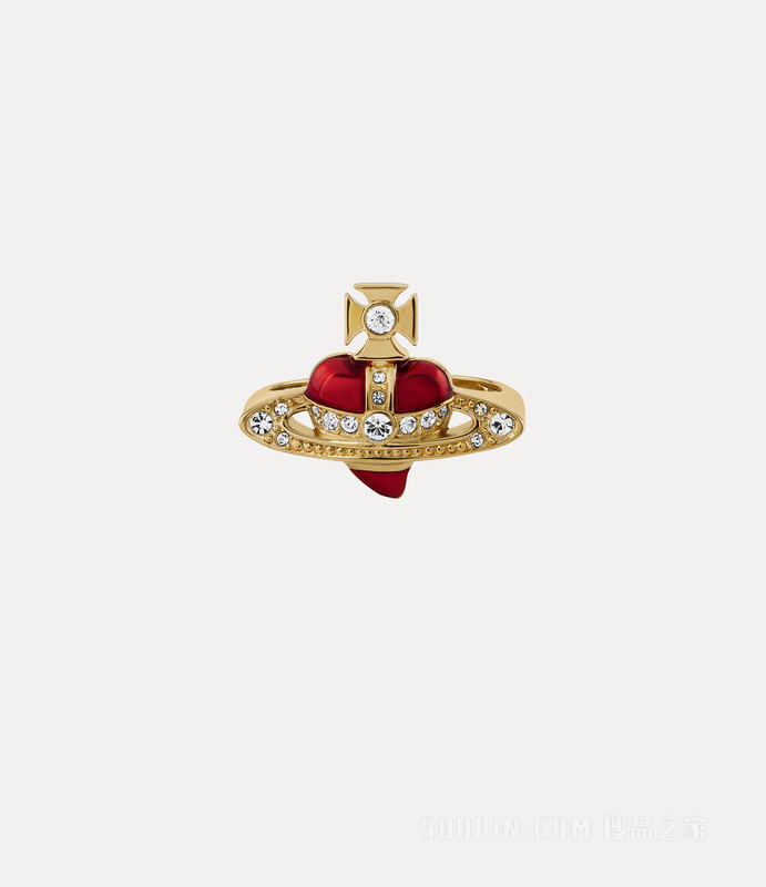 New Diamante Heart Ring