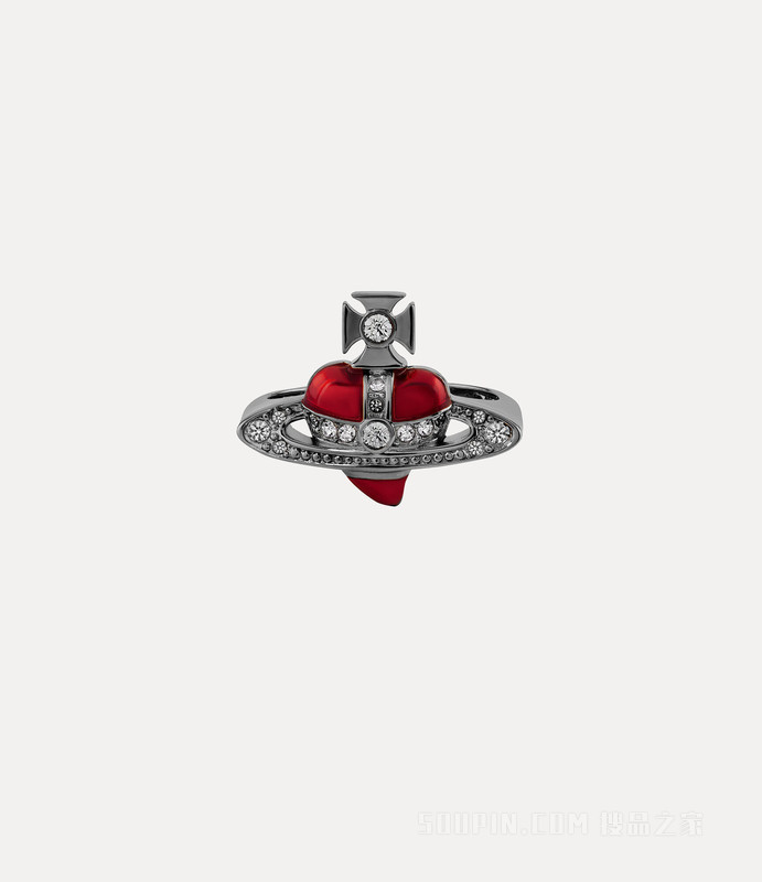 New Diamante Heart Ring