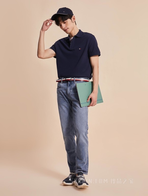 【胶囊系列】23新款春夏男装纯棉小旗标刺绣合身版POLO衫31342