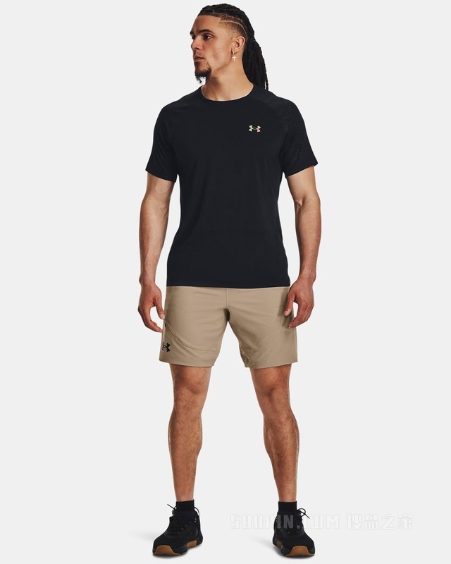 男士UA RUSH压纹短袖T恤