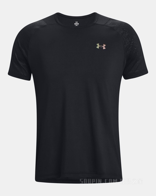 男士UA RUSH压纹短袖T恤