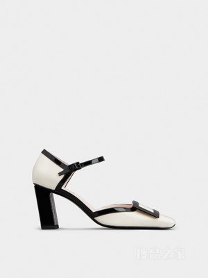 Belle Vivier Lacquered Buckle Dorsay Pumps in Patent Leather 彩色
