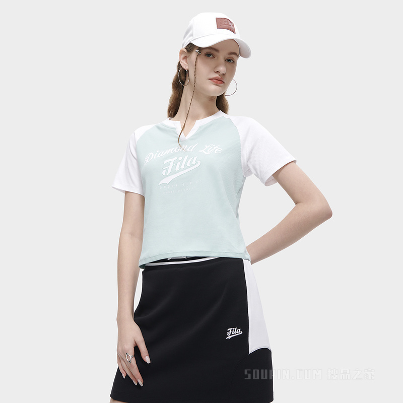 女子潮流运动修身短袖T恤