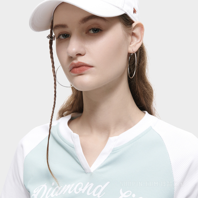 女子潮流运动修身短袖T恤