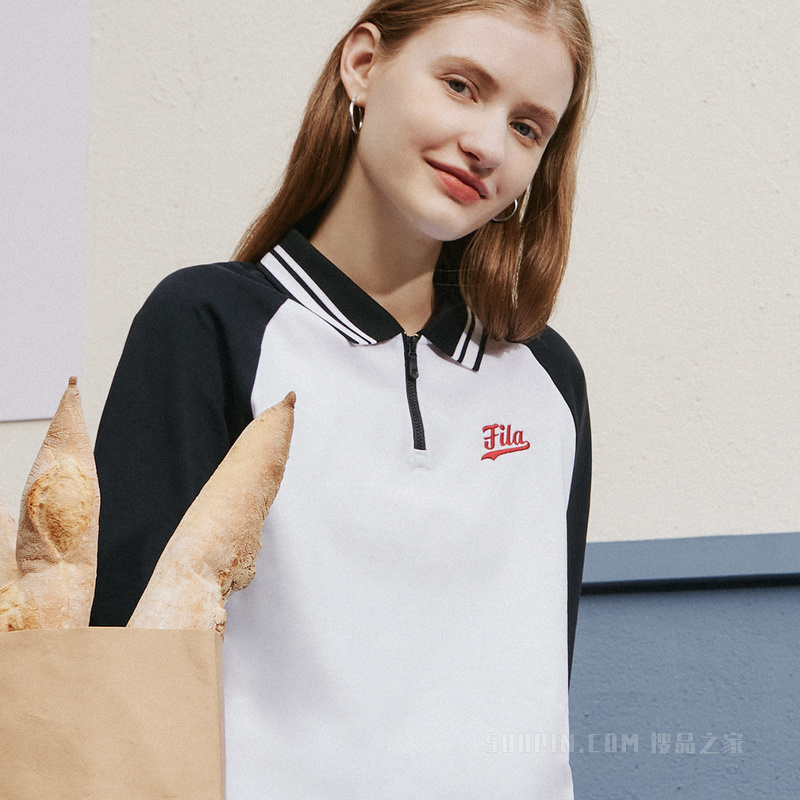 女子潮流运动长袖POLO
