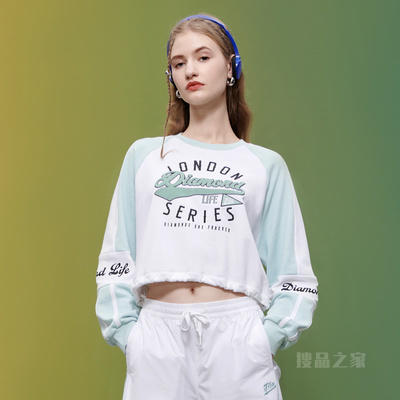 女子潮流运动超宽松套头卫衣
