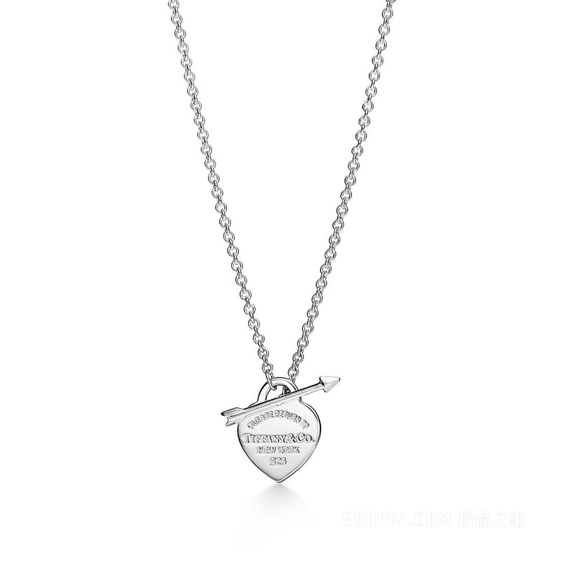 Return to Tiffany™ 系列 Lovestruck Heart Tag 纯银项链，小号