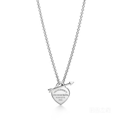 Return to Tiffany™ 系列 Lovestruck Heart Tag 纯银项链，小号