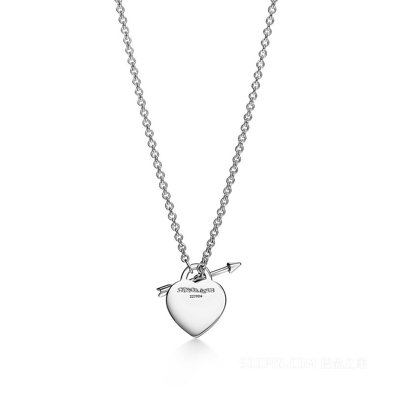 Return to Tiffany™ 系列 Lovestruck Heart Tag 纯银项链，小号