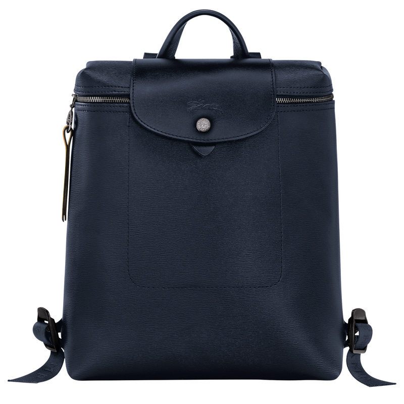 Le Pliage City M 双肩背包 海军蓝色 - 帆布