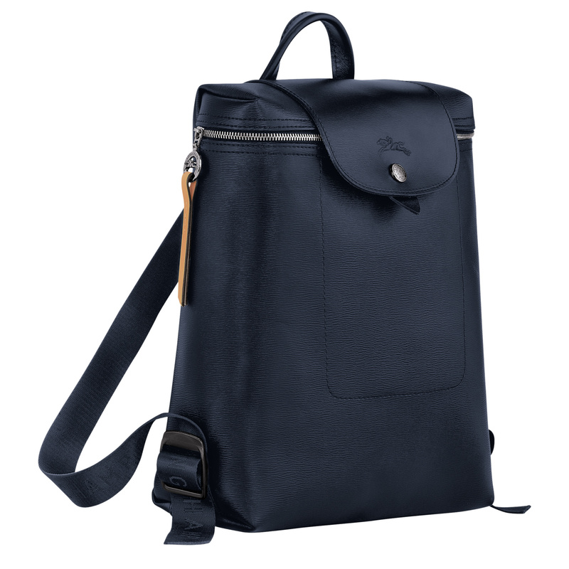 Le Pliage City M 双肩背包 海军蓝色 - 帆布