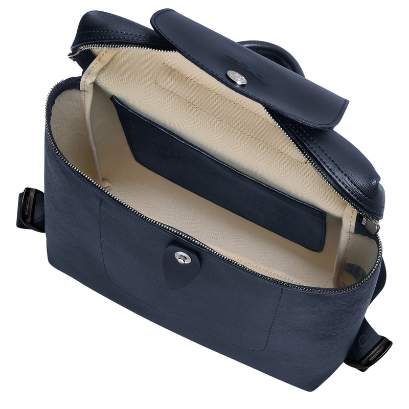 Le Pliage City M 双肩背包 海军蓝色 - 帆布