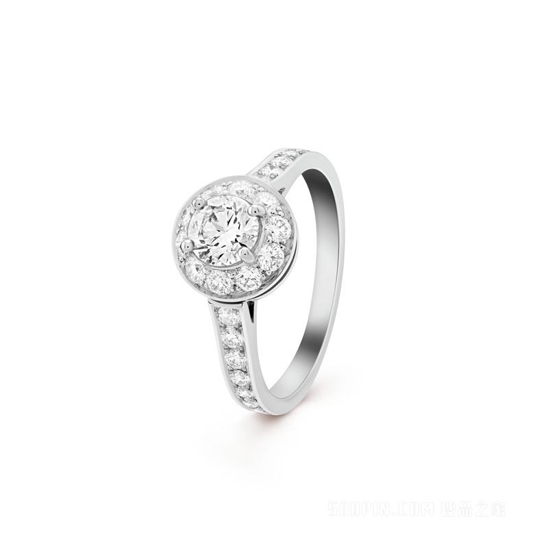 Icône单颗钻石戒指，0.50克拉的EIF级钻石
