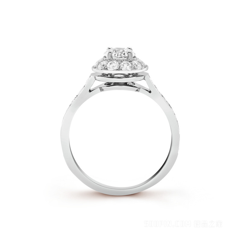 Icône单颗钻石戒指，0.50克拉的EIF级钻石