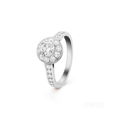 Icône单颗钻石戒指，0.50克拉的EVVS1级钻石