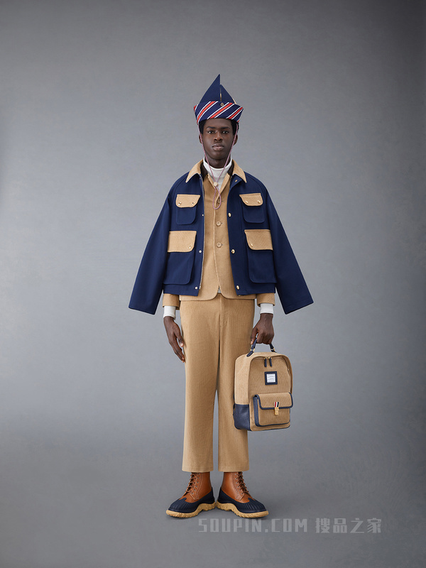 [早秋新品]男士条纹罗纹针织高领衫