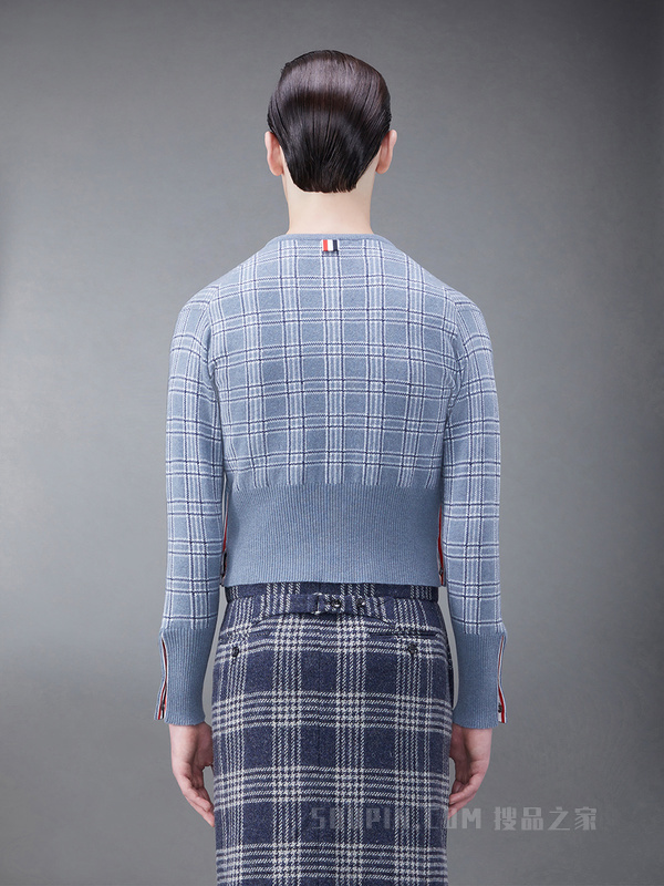 [早秋新品]男士羊绒短款圆领开衫