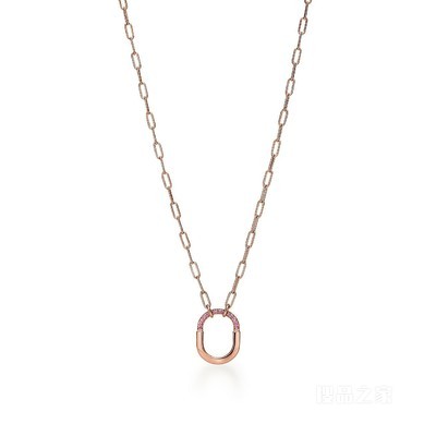 Tiffany Lock ROSÉ联名款小号粉色蓝宝石项链