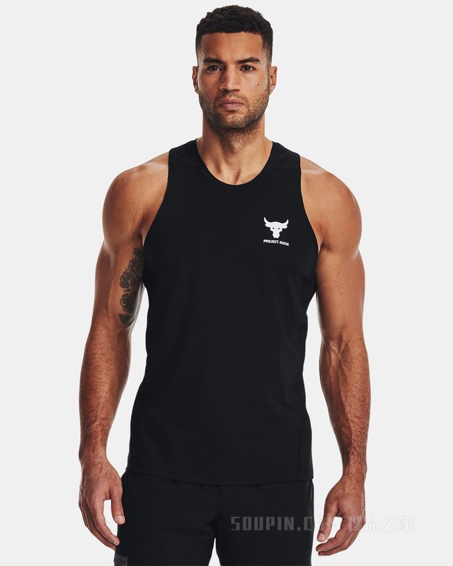 男士Project Rock强森Armour印花修身型背心