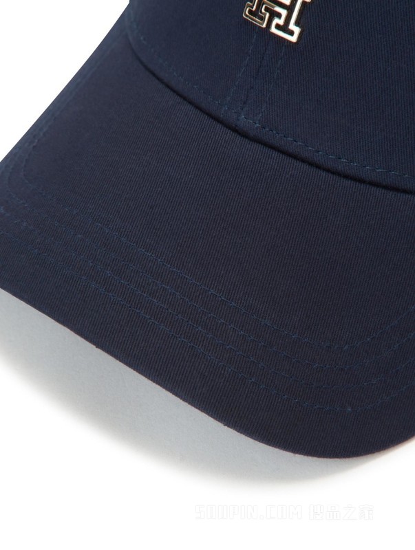 23新款秋季女装纯棉简约金属镂空字母百搭弯檐棒球帽15294