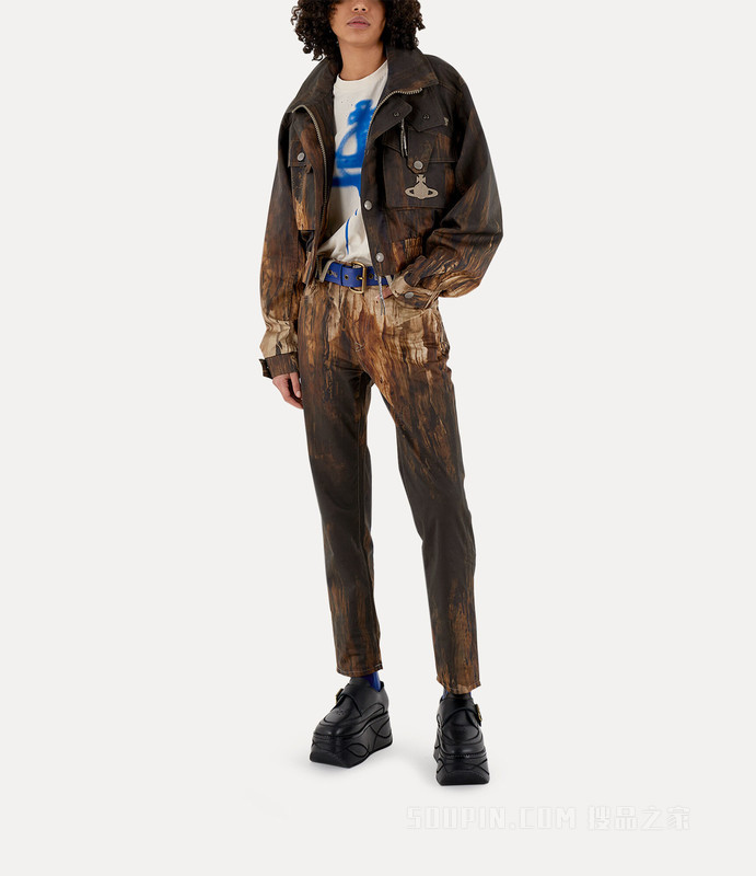 Vivienne Westwood｜JACKETS (MEMPHIS CROPPED BOMBER (1304 Vivienne Westwood Memphis Cropped Bomber In Khaki | ModeSens