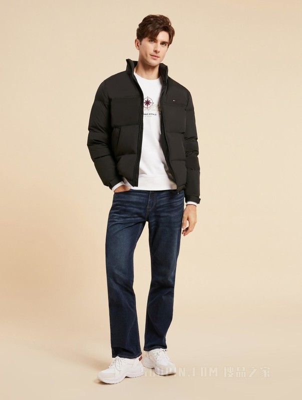 23新款秋冬男装简约绣标鸭绒绗缝保暖合身羽绒服外套02541