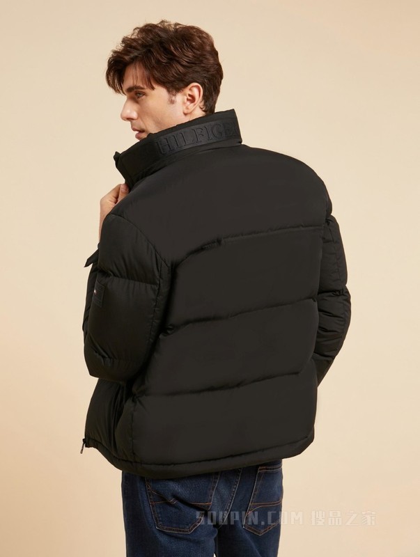 23新款秋冬男装简约绣标鸭绒绗缝保暖合身羽绒服外套02541