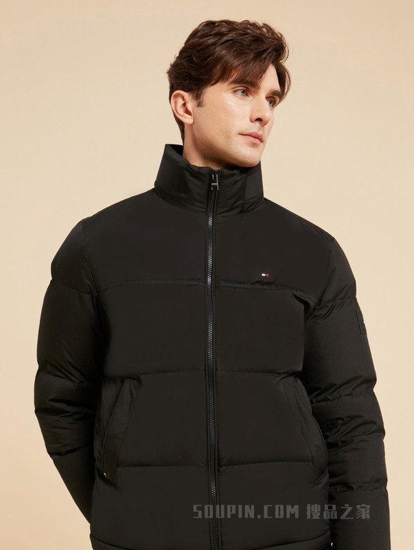 23新款秋冬男装简约绣标鸭绒绗缝保暖合身羽绒服外套02541