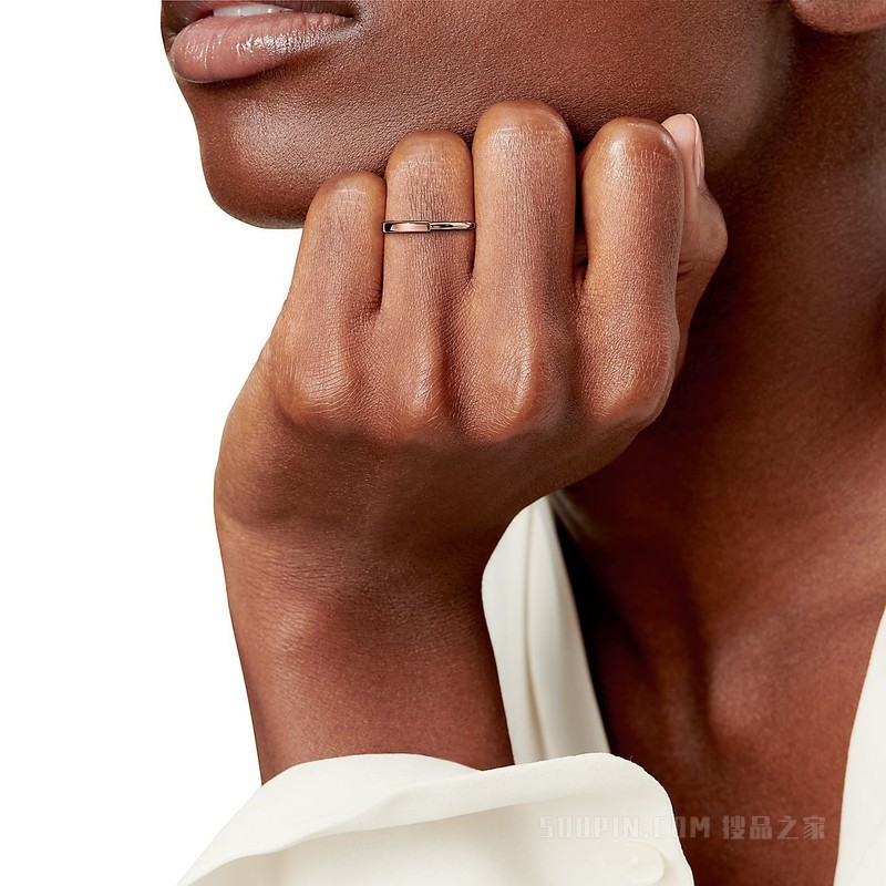 Tiffany Lock 系列 18K 玫瑰金戒指