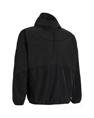 男士UA RUSH梭织1/2拉链连帽上衣