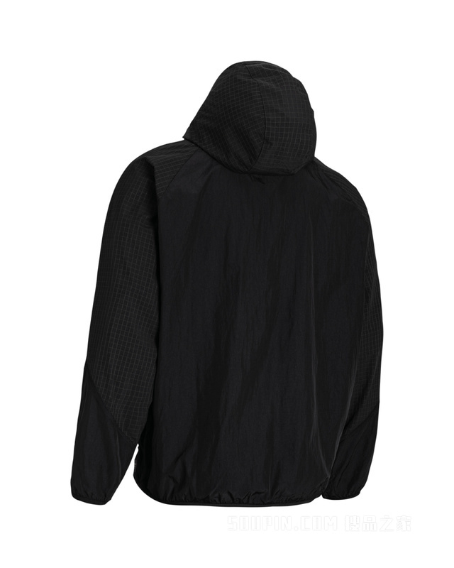 男士UA RUSH梭织1/2拉链连帽上衣