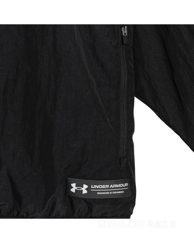 男士UA RUSH梭织1/2拉链连帽上衣