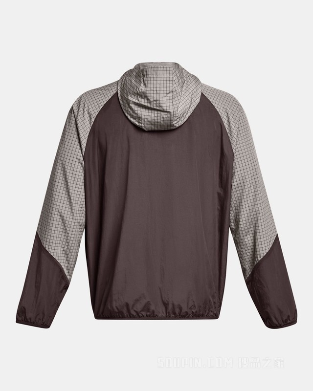 男士UA RUSH梭织1/2拉链连帽上衣