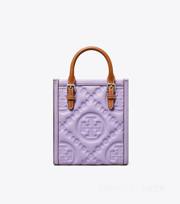 T Monogram puffy 迷你托特包 深海薰衣草色