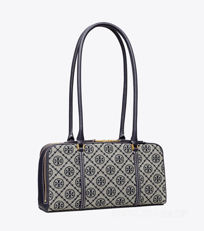 T Monogram Marshmallow 小号手提包 Tory海军蓝色