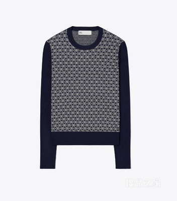 T Monogram 针织衫 T Monogram Tory 海军蓝色