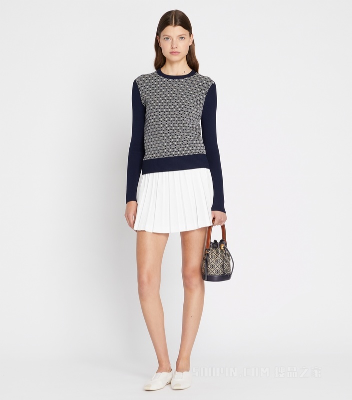 T Monogram 针织衫 T Monogram Tory 海军蓝色