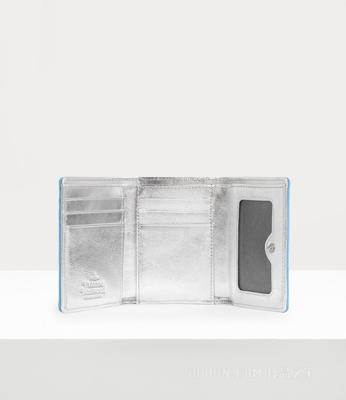 Saffiano Thin Line Small Frame Wallet