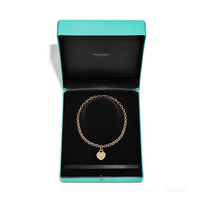 Return to Tiffany™ 系列 18K 黄金 Heart Tag 项链，中号