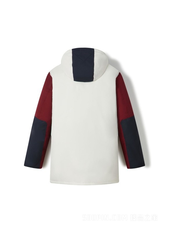 23新款秋冬男装拼色合身连帽鸭绒保暖派克羽绒服外套02547