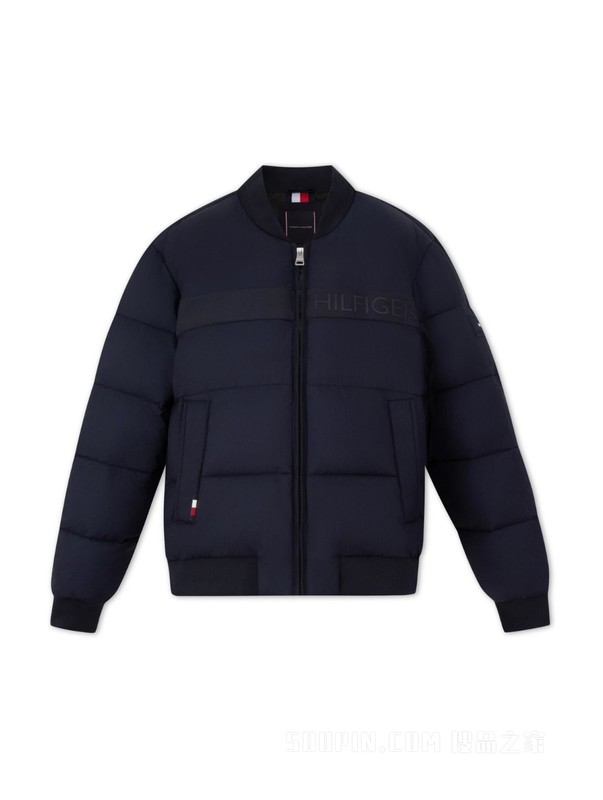 23新款秋冬男装字母织带棒球领合身保暖铺棉夹克外套02540