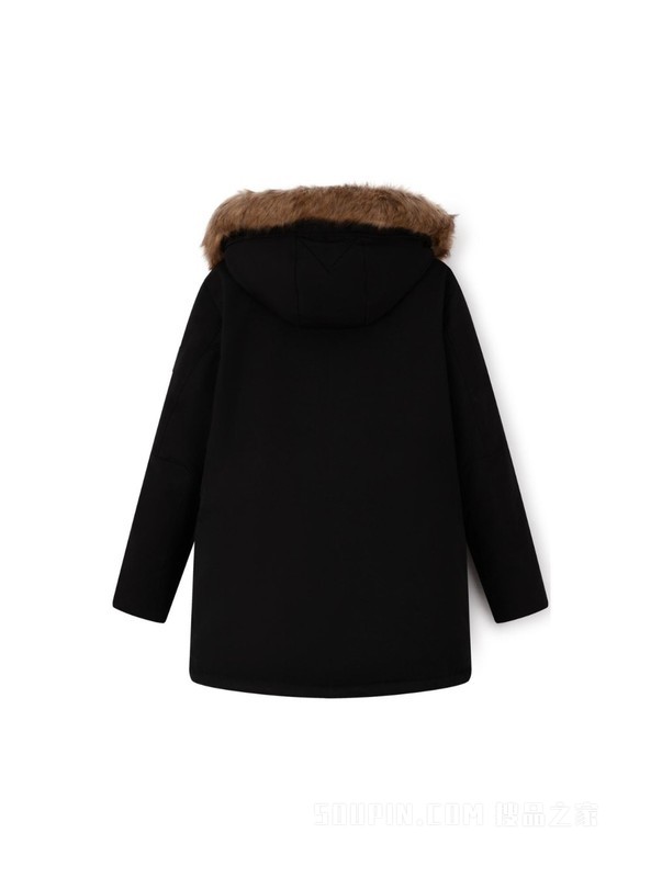 23新款秋冬男装户外中长鸭绒保暖合身毛领派克羽绒服02544