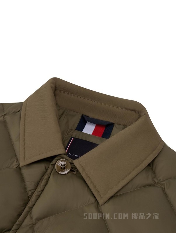 23新款秋冬男装复古菱形格中长款鸭绒保暖合身羽绒服02546