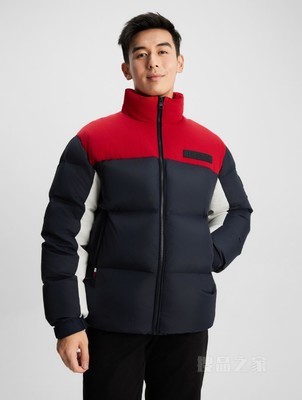 23新款秋冬男装撞色鹅绒保暖合身立领羽绒服外套MW0MW33413