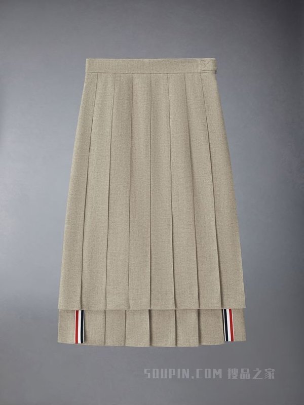 [早秋新品]女士及膝百褶裙